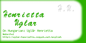 henrietta uglar business card